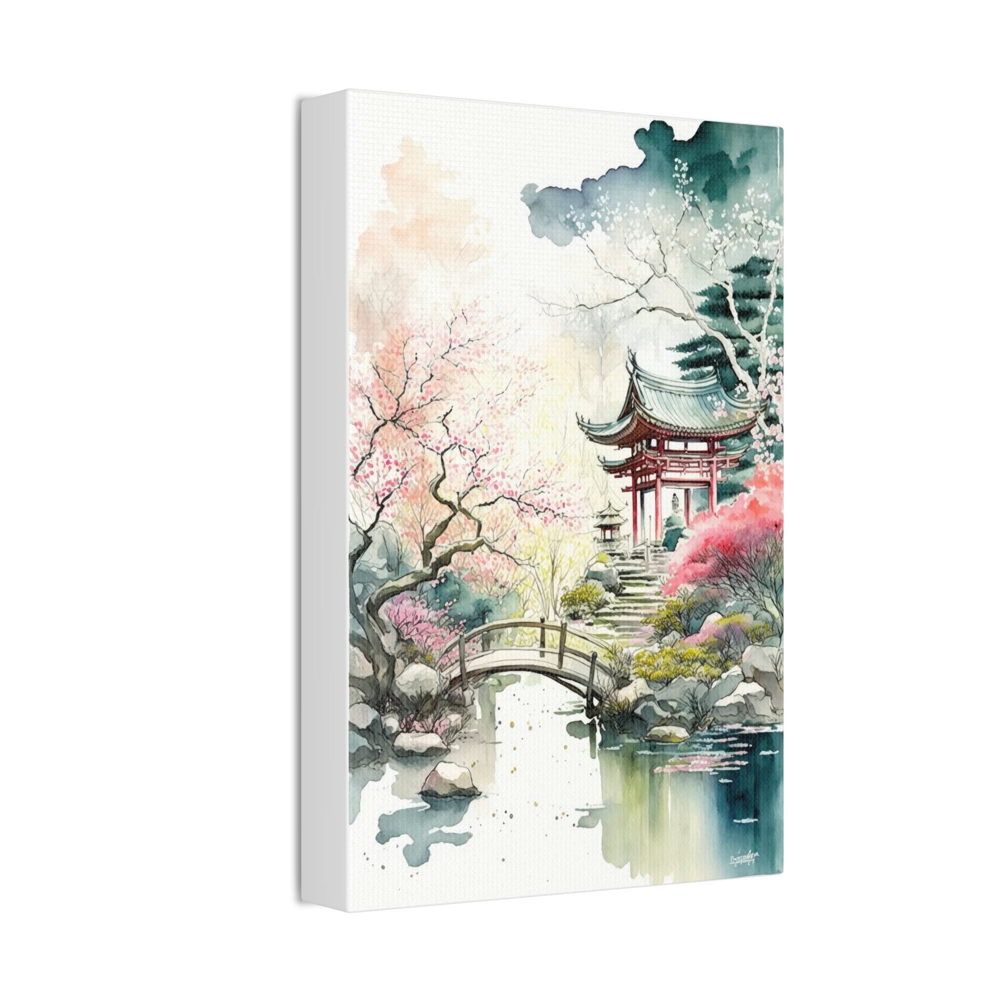 Japanese Zen Garden Landscape Canvas Art Print Wall Decor - Etsy