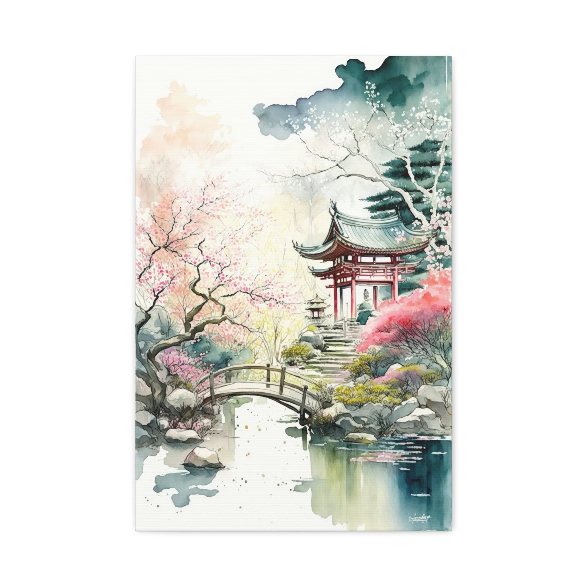 Yiijeah Japanese Zen Garden Canvas Wall Art