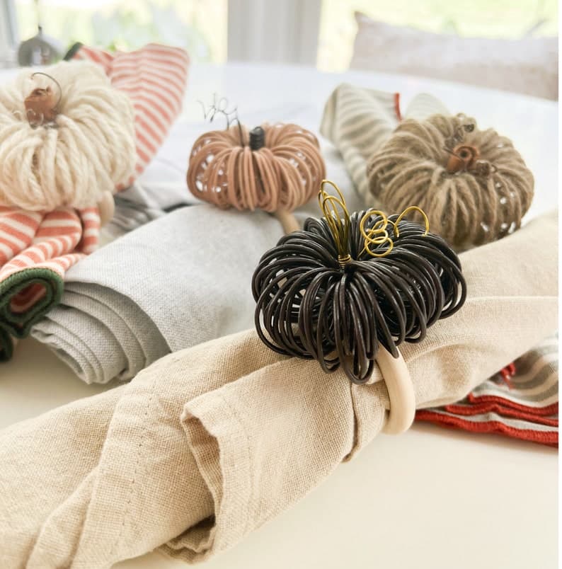 Pumpkin Napkin Rings | Fall and Autumn Napkin Rings | Tabletop Kitchen ...
