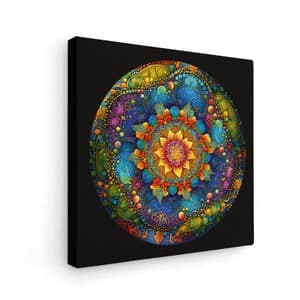 Mandala Canvas Painting, Original Art on Canvas, Spiritual Wall Art ...