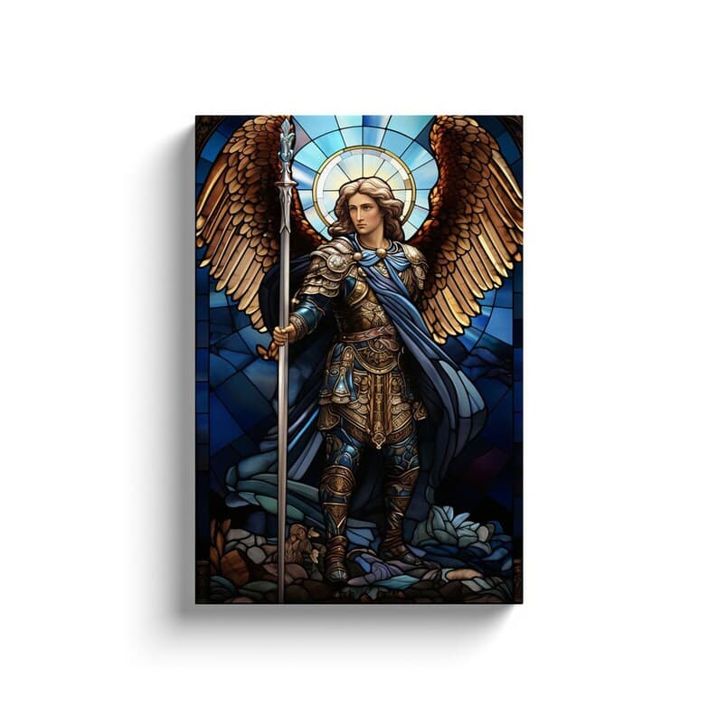 Archangel Michael: Heavenly Stained Glass Canvas Art - Etsy