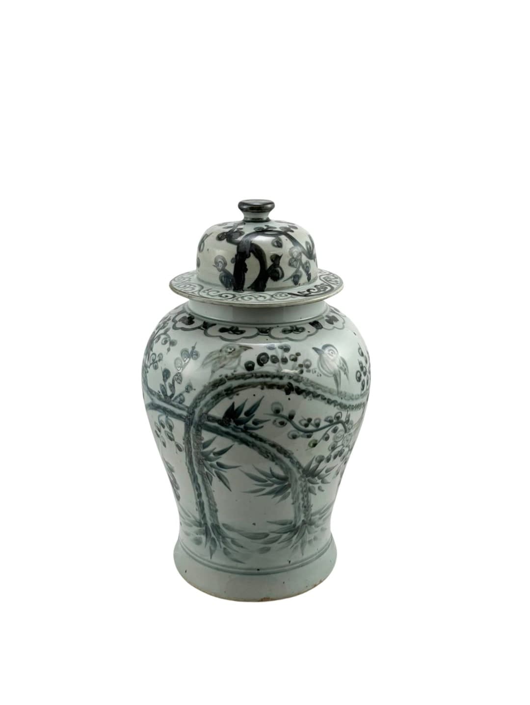 Handmade Indigo Temple Jar Birds Motif - Etsy
