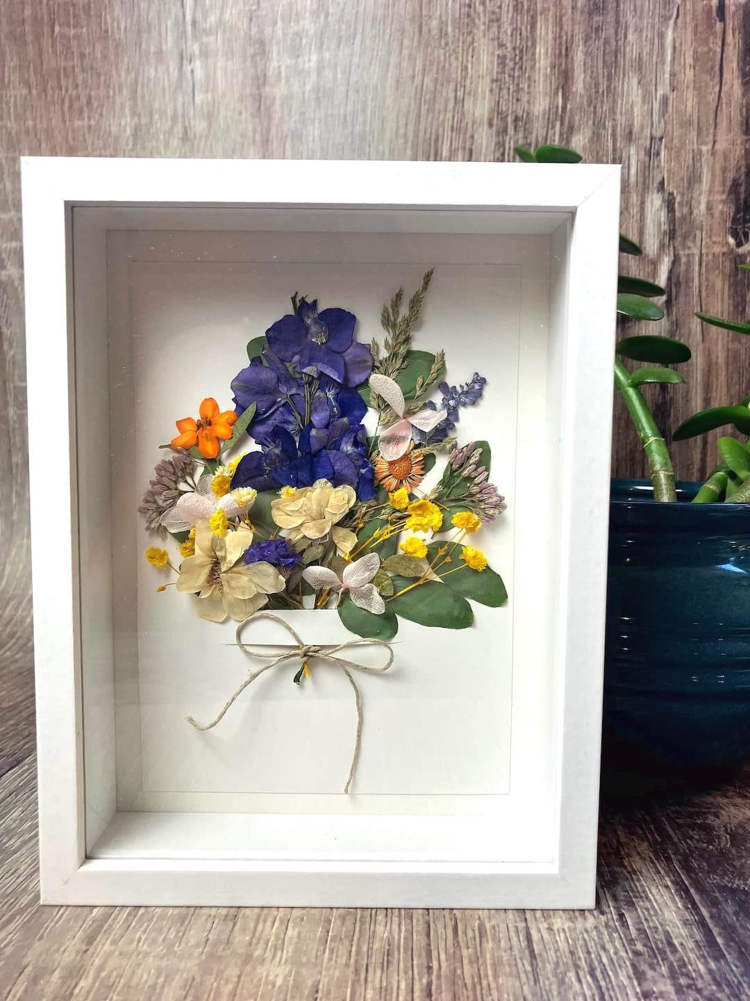 Pressed Flower Shadow Box- Home Decor -wall Hanging & Standing, Mother ...