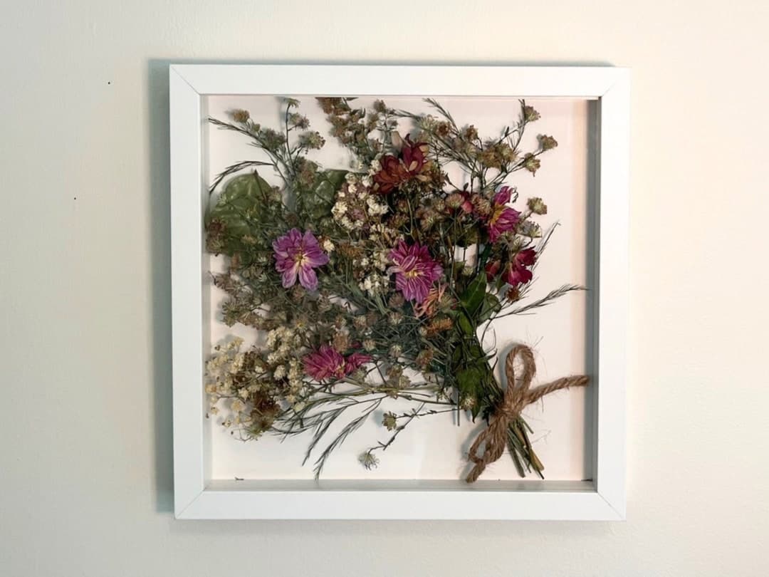Handmade Dried Flower Shadow Box, Wildflower Botanical Wall Art - Etsy