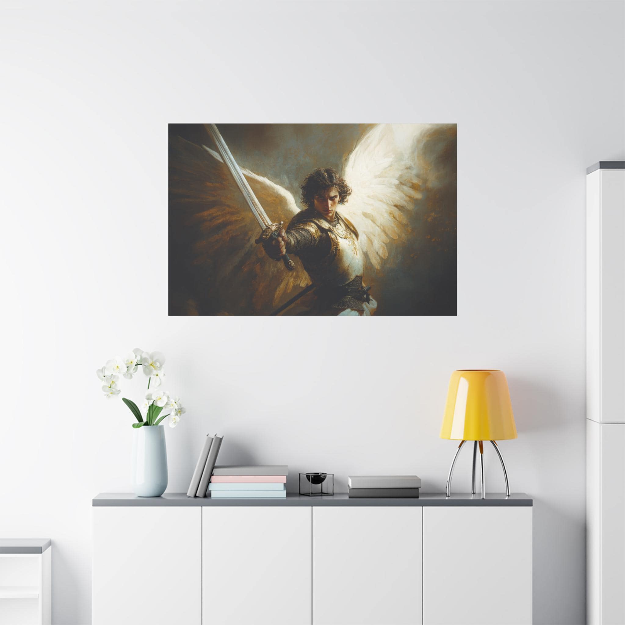 St. Michael Archangel Canvas Print, Religious Wall Art, Christian Home ...