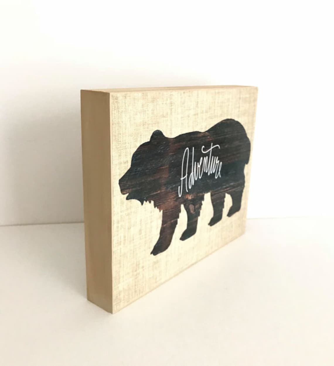 Wood Sign Rustic Bear Adventure Nursery Wall Decor Wood Bear | Etsy