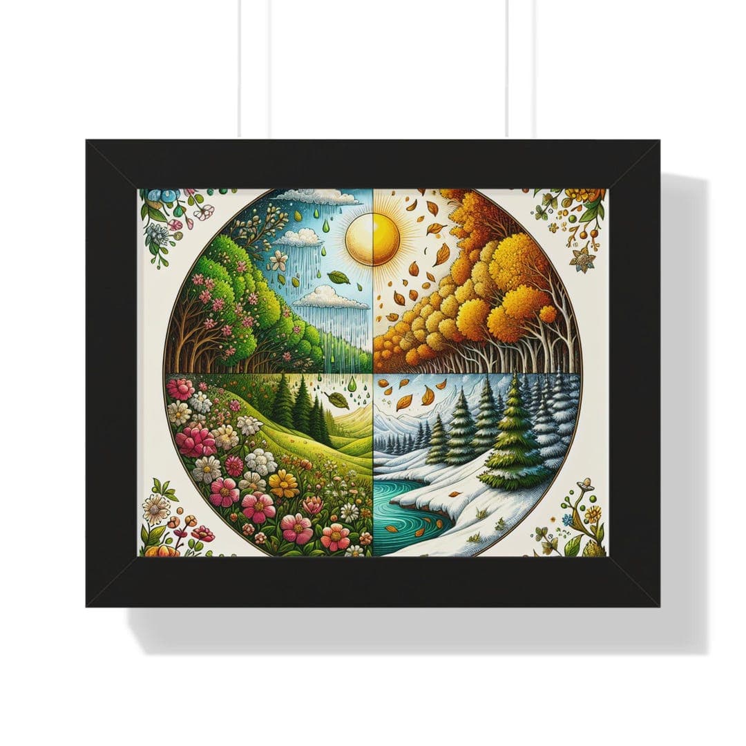 Poster Print, Seasonal Change Wall Art, Nature Illustration, Home Decor ...