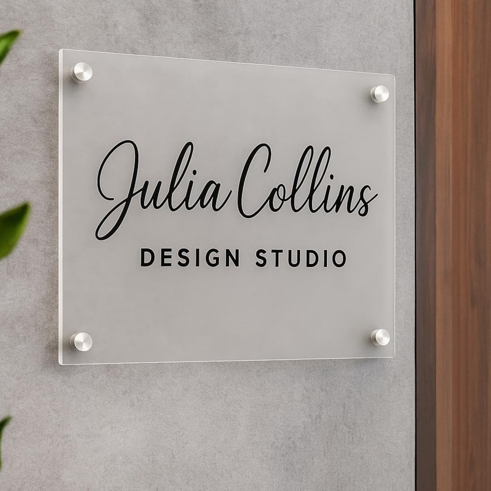 Custom Acrylic Logo Sign for Business – Personalized Bar, Office Wall ...