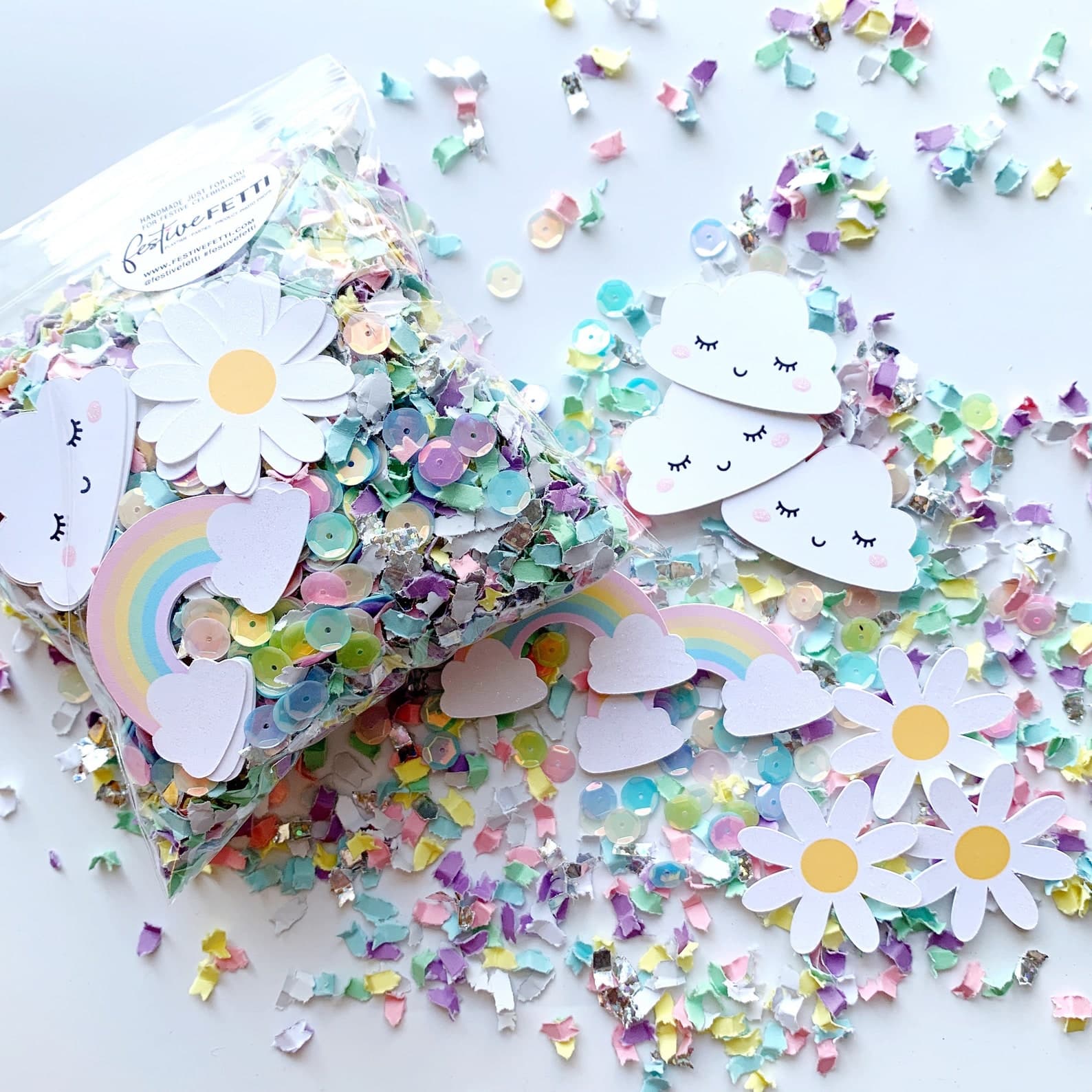 Pastel Rainbow Confetti Rainbow Birthday Party Rainbow Baby | Etsy