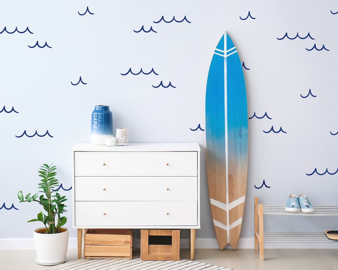 Ocean Waves Wall Decals, Summer House Decor, Beach Nursery Decal, Beach ...