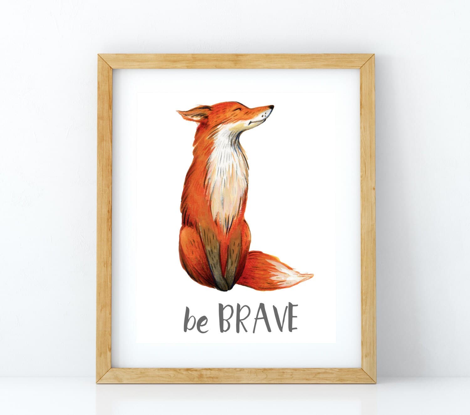 Nursery Wall Art, Fox Art Print, Instant Download, Be Brave - Etsy