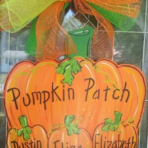Door Hanger Pumpkin Patch, Thanksgiving Fall Decor - Etsy