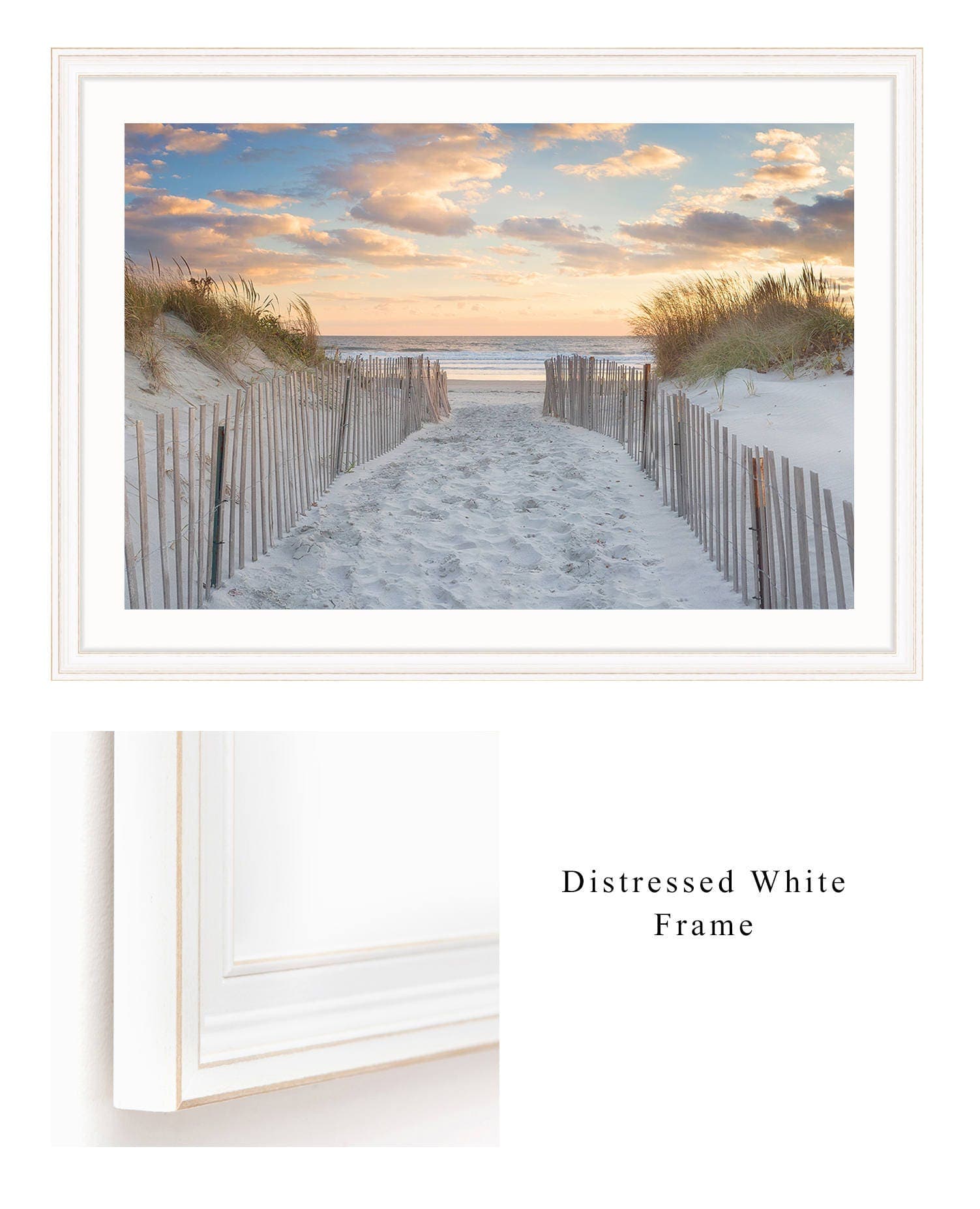 Framed Photograph Beach Photography Beach Path Sunset Photo | Etsy
