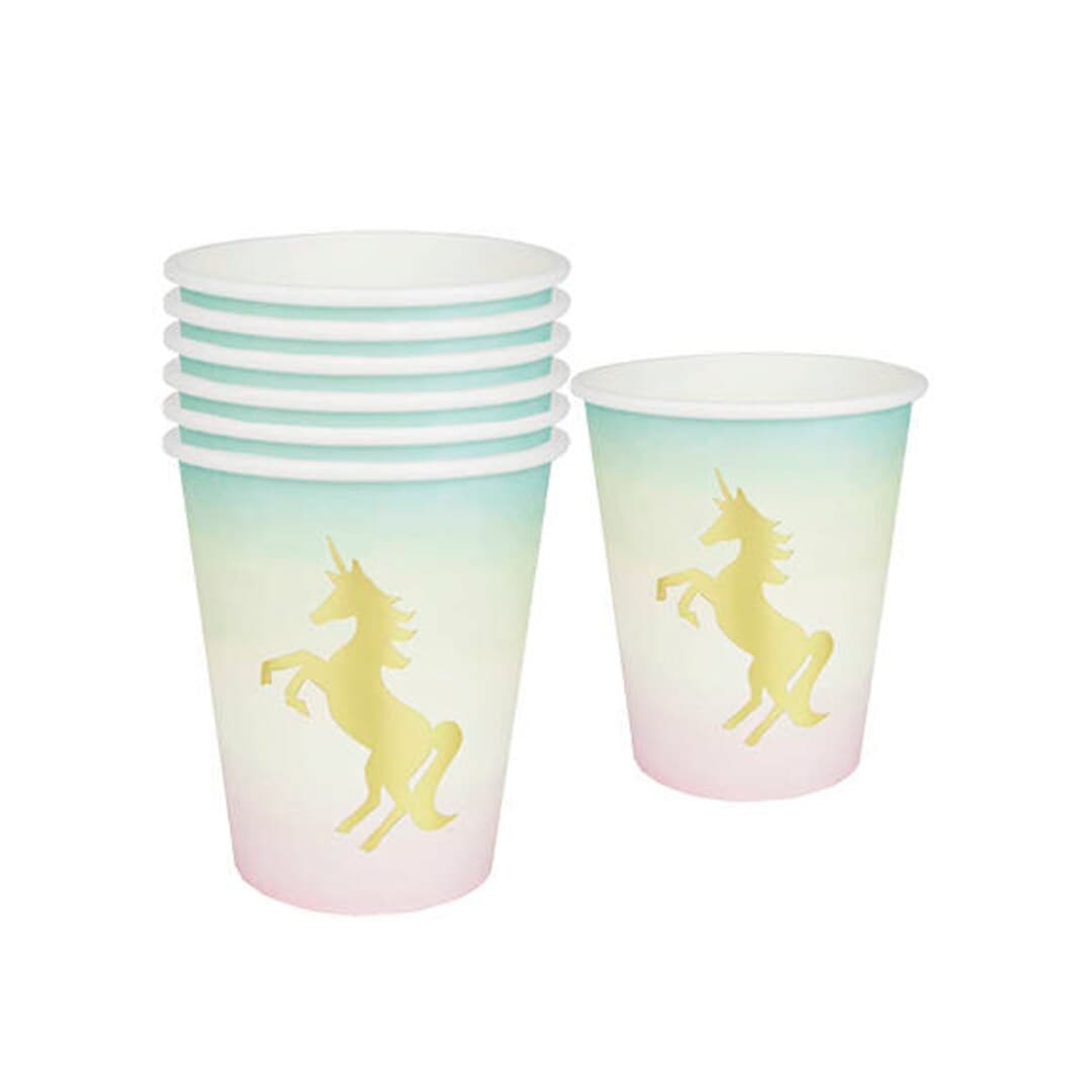Unicorn Party Cups Unicorn Birthday Party Unicorn Cups Unicorn Plates ...