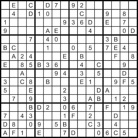 Wie schön Nickel Engagement sudoku a imprimer 16x16 gratuit Jung ...