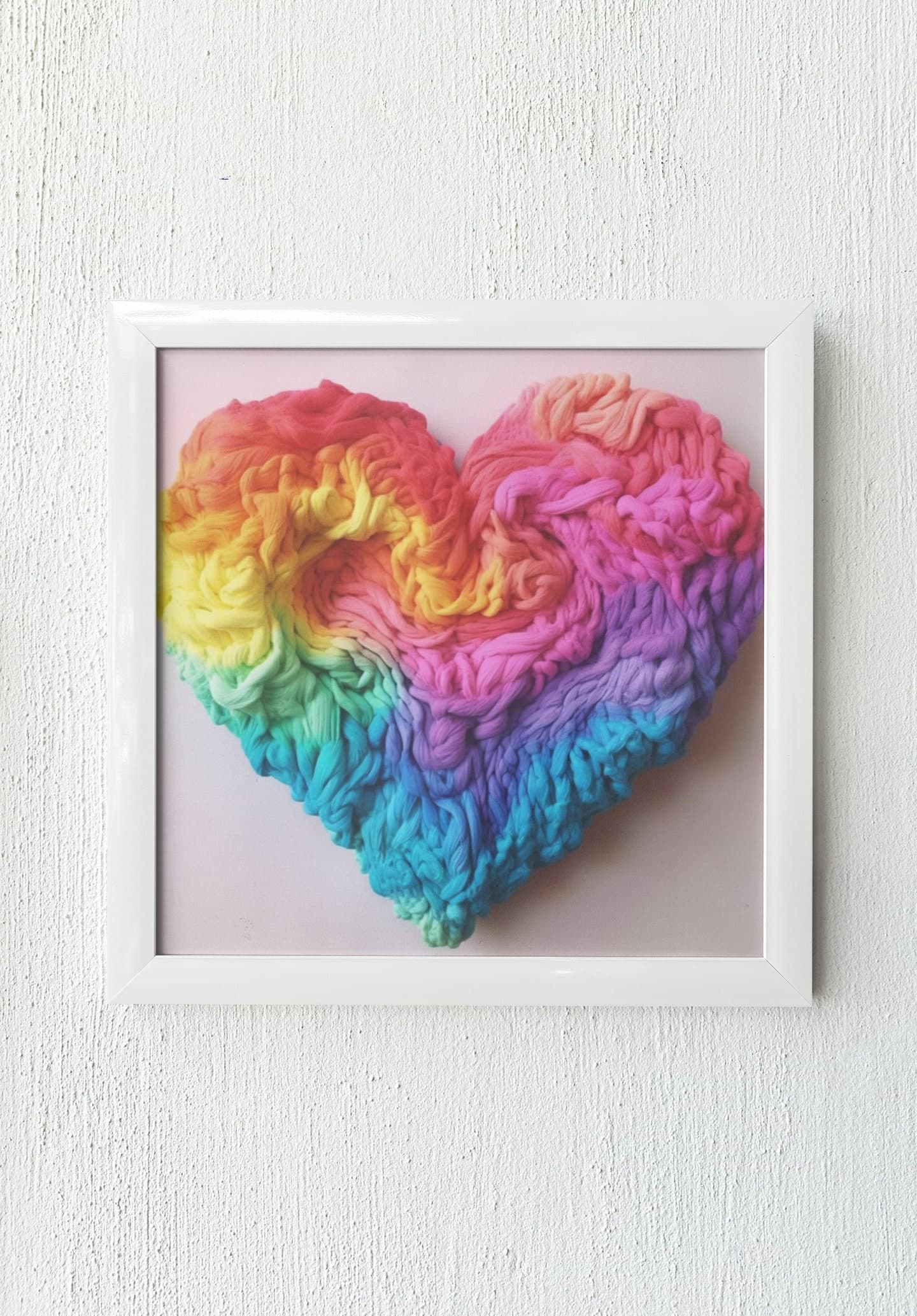 Rainbow Heart Wall Art Rainbow Hearts Background Art Print Rainbow ...