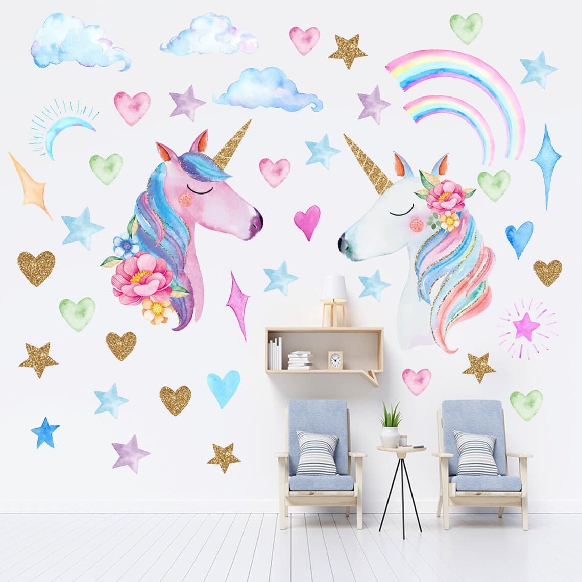 Large Unicorn Wall Decals Unicorn Decals Home Decor | Etsy