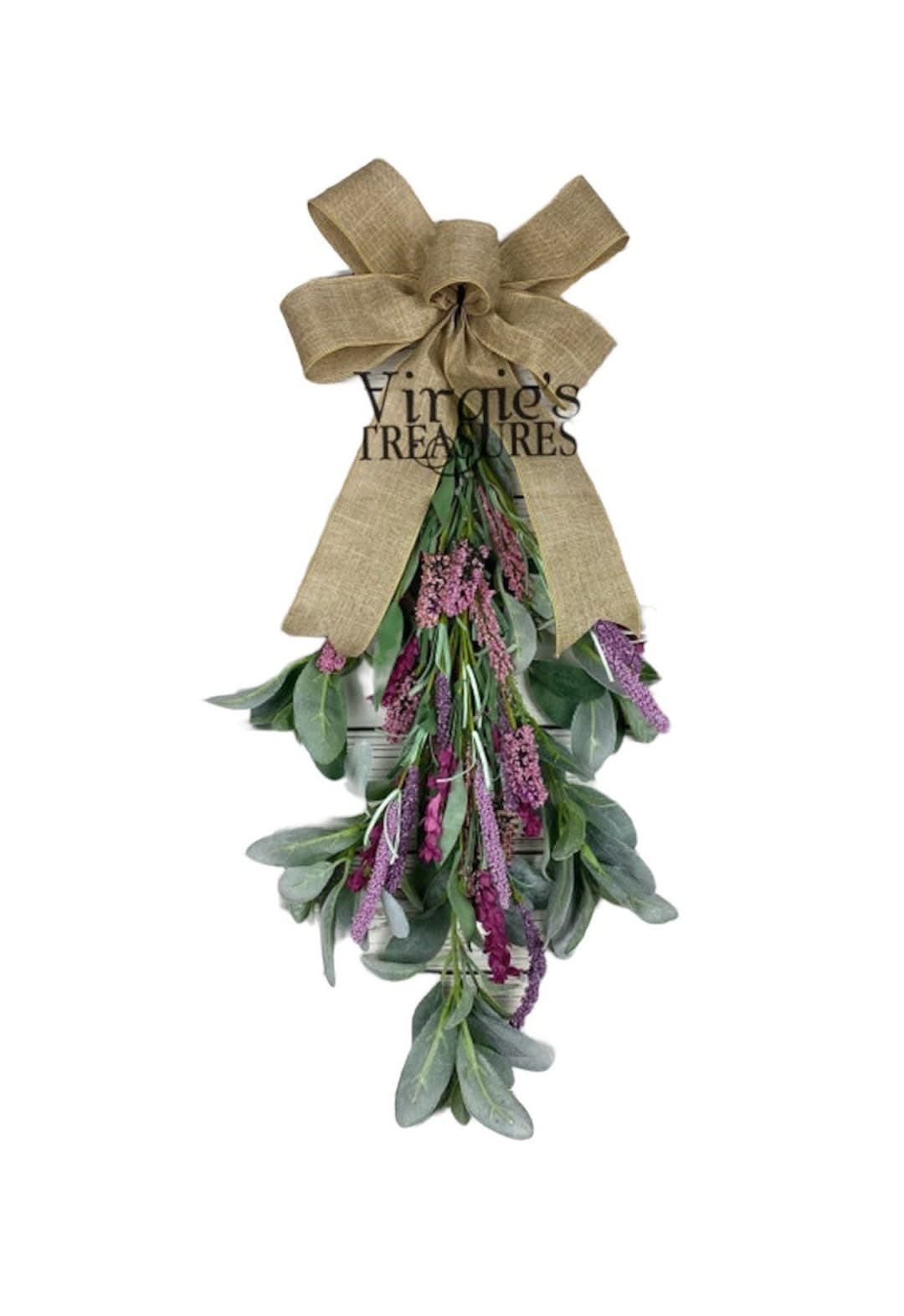 Pink Lavender Swag, Spring Door Swag, Wall Swag, Farmhouse Swag, Summer ...