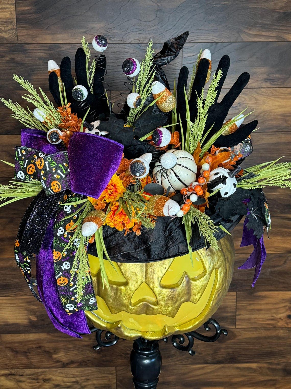 Halloween Pumpkin, XL Halloween Centerpiece, Halloween Decor With ...