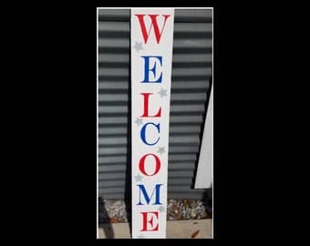 Patriotic Welcome Porch Sign - Etsy