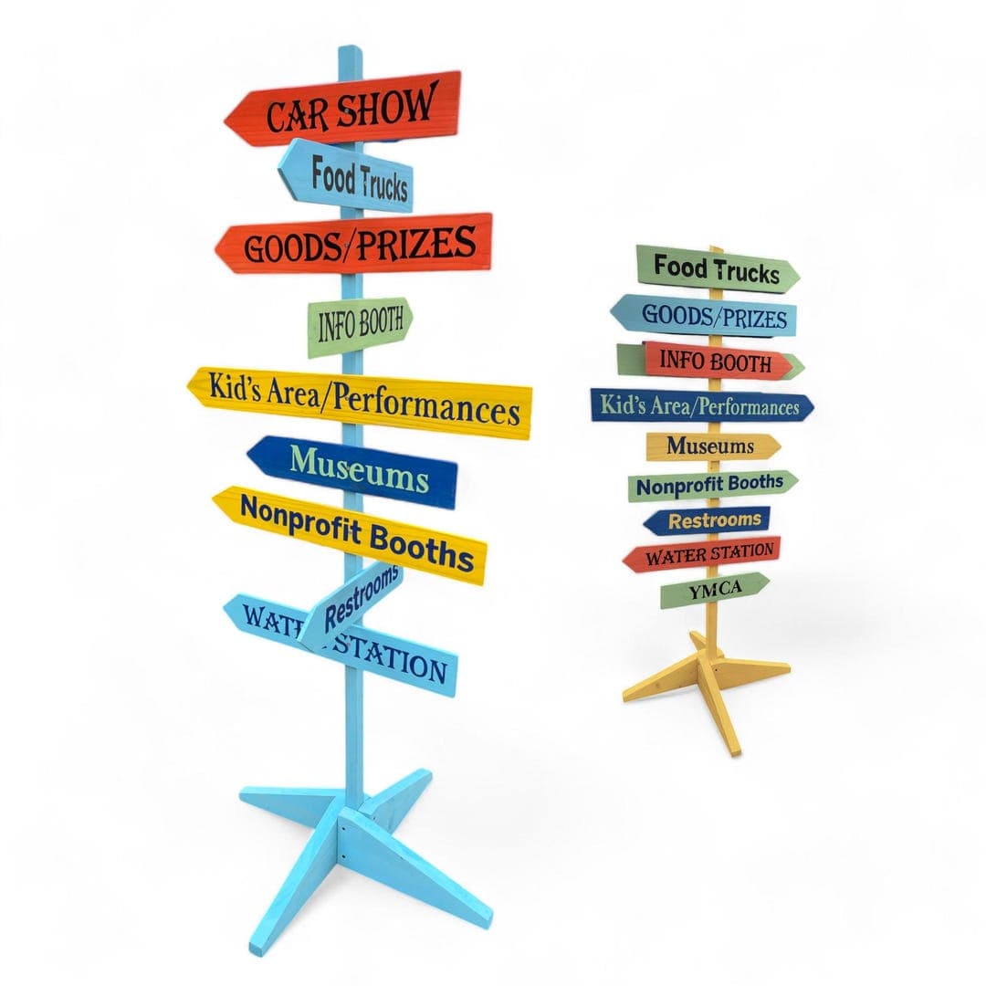 Directional Sign Personalized Event Decor, Wayfinding Arrows Trade Show ...