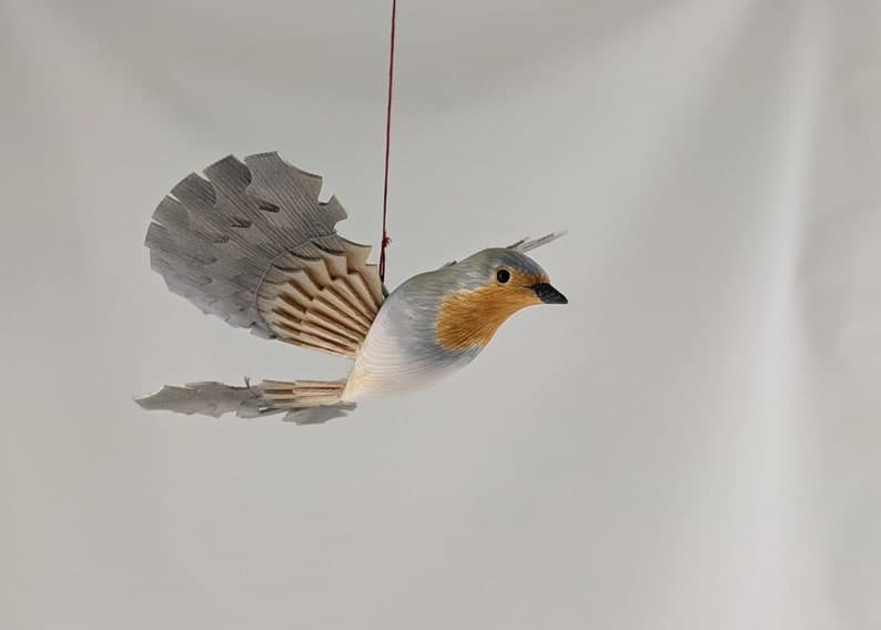 Hand Carved Robin Songbird Wood Carving Handmade Bird - Etsy