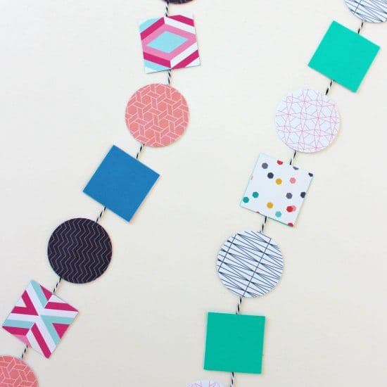 Geometric Paper Garland | Paper garland, Diy garland, Garland