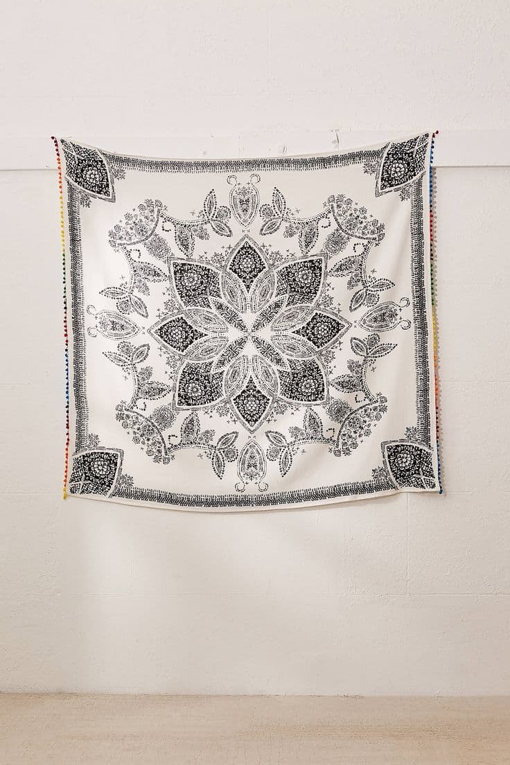 Valda Pom Folk Tapestry | Urban Outfitters | Tapestry, Medallion ...
