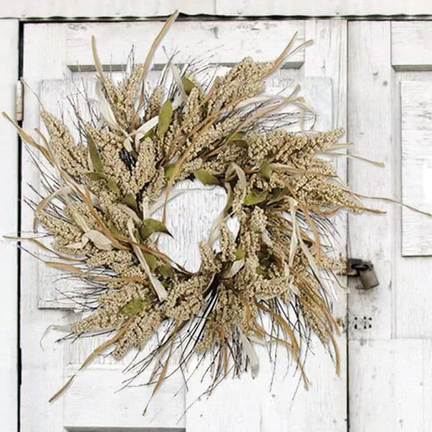 Harvest Corn Husk And Leaves Wreath | Harvest corn, Leaf wreath, Corn husk