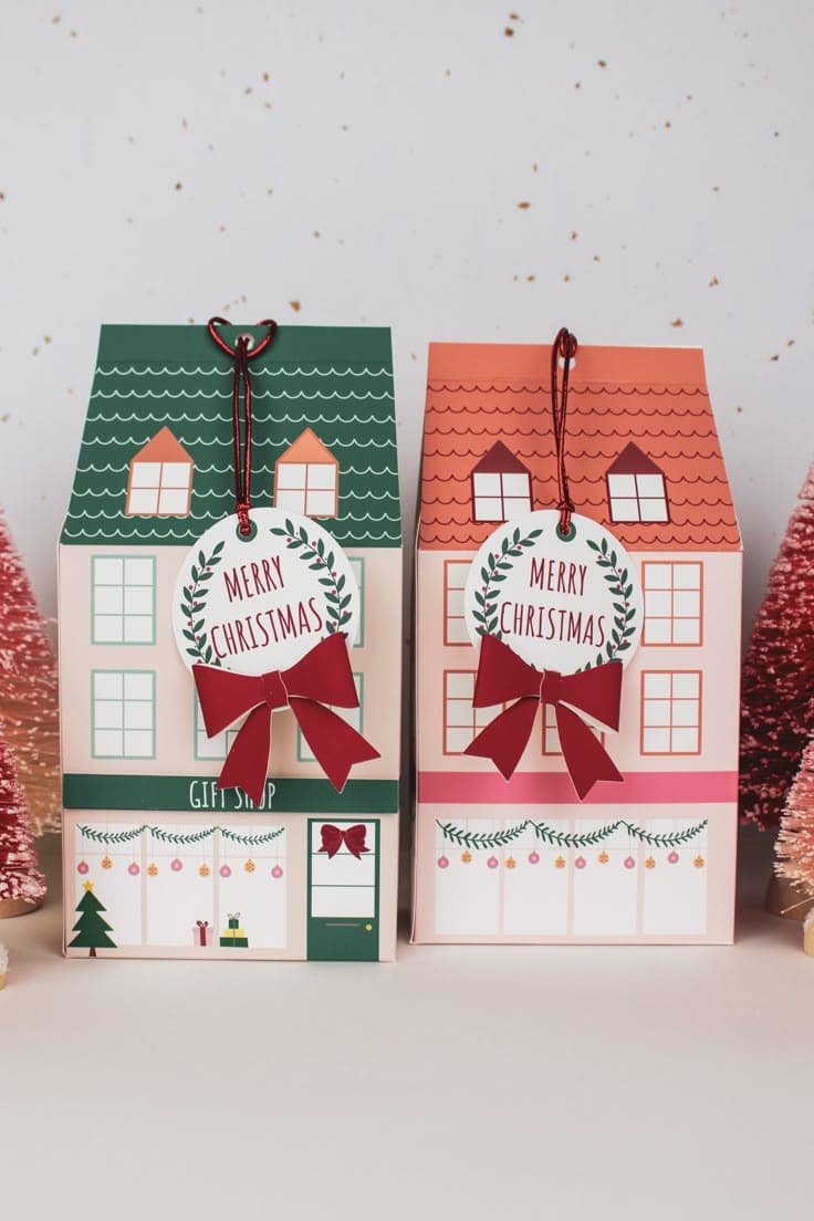 Christmas House Gift Box: Holiday Treat & Favor Boxes - Etsy | House ...