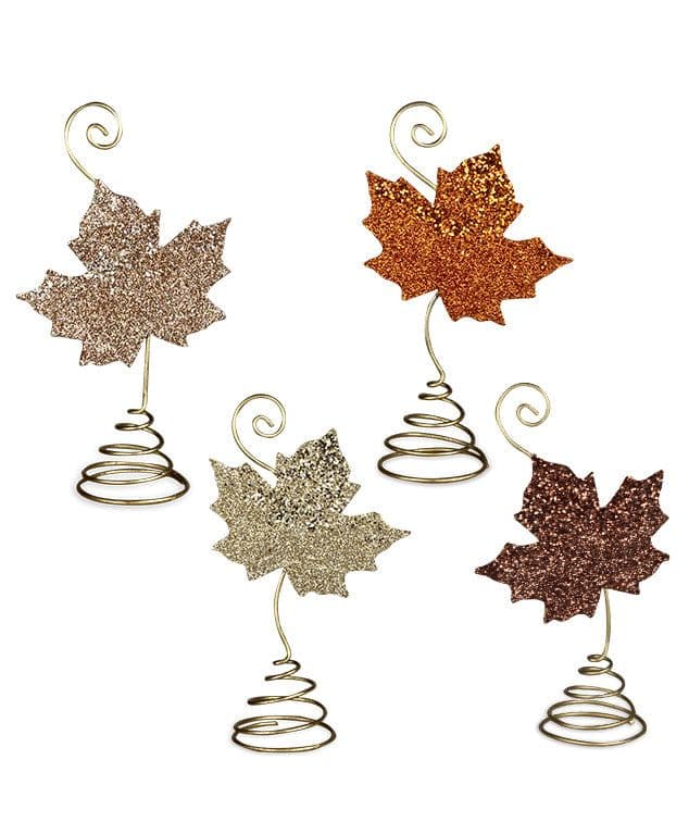 Elegant Leaf Place Card Holders | Place card holders, Thanksgiving ...
