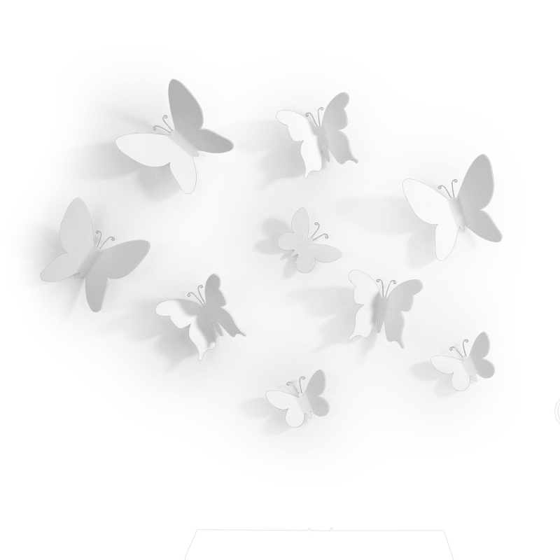 Umbra 470130 Set of Nine Mariposa Metal Wall Decals by Alan Wisniewski ...