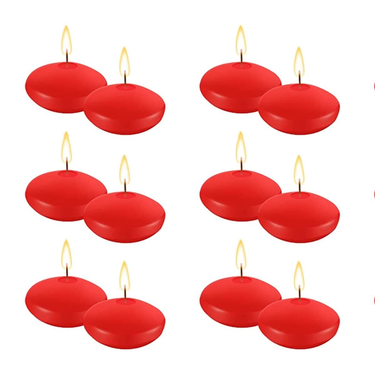 Hyoola premium red floating candles 1 75 inch 3 hour 20 pack european ...