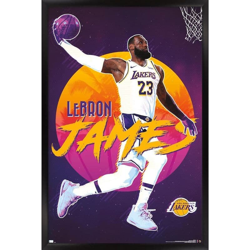 Lebron james los angeles lakers 35 75 x 24 25 framed player poster ...