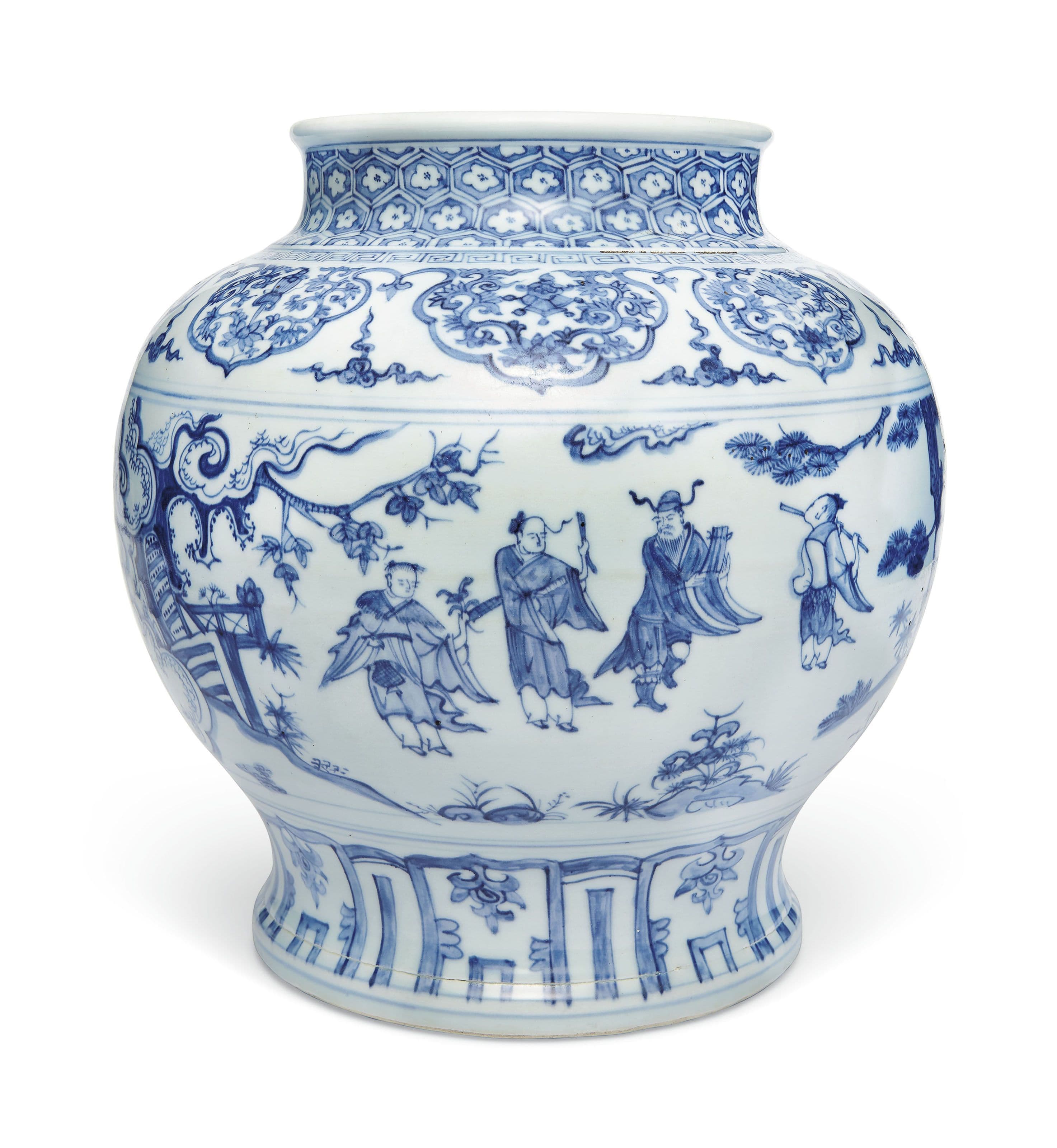 A LARGE BLUE AND WHITE JAR | MING DYNASTY, LATE 15TH-16TH CENTURY ...