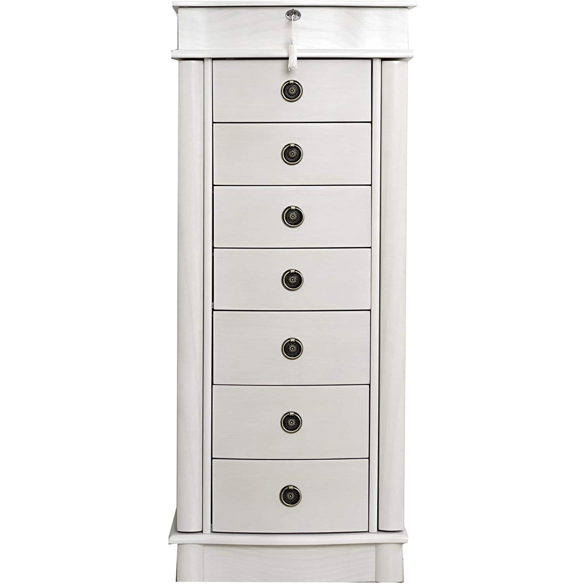Hives and honey nora standing jewelry armoire jewelry chest white ...