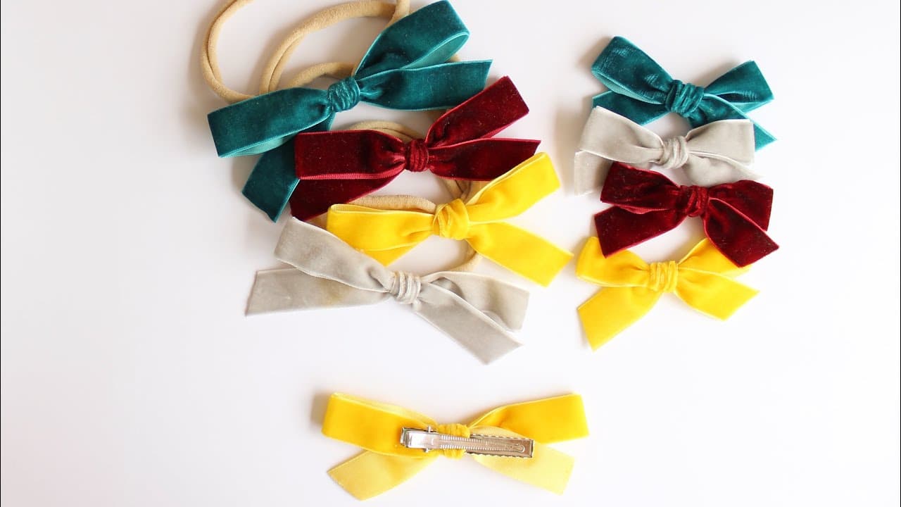 DIY // VELVET RIBBON BOWS | LAZOS CON CINTA DE TERCIOPELO #1 - YouTube