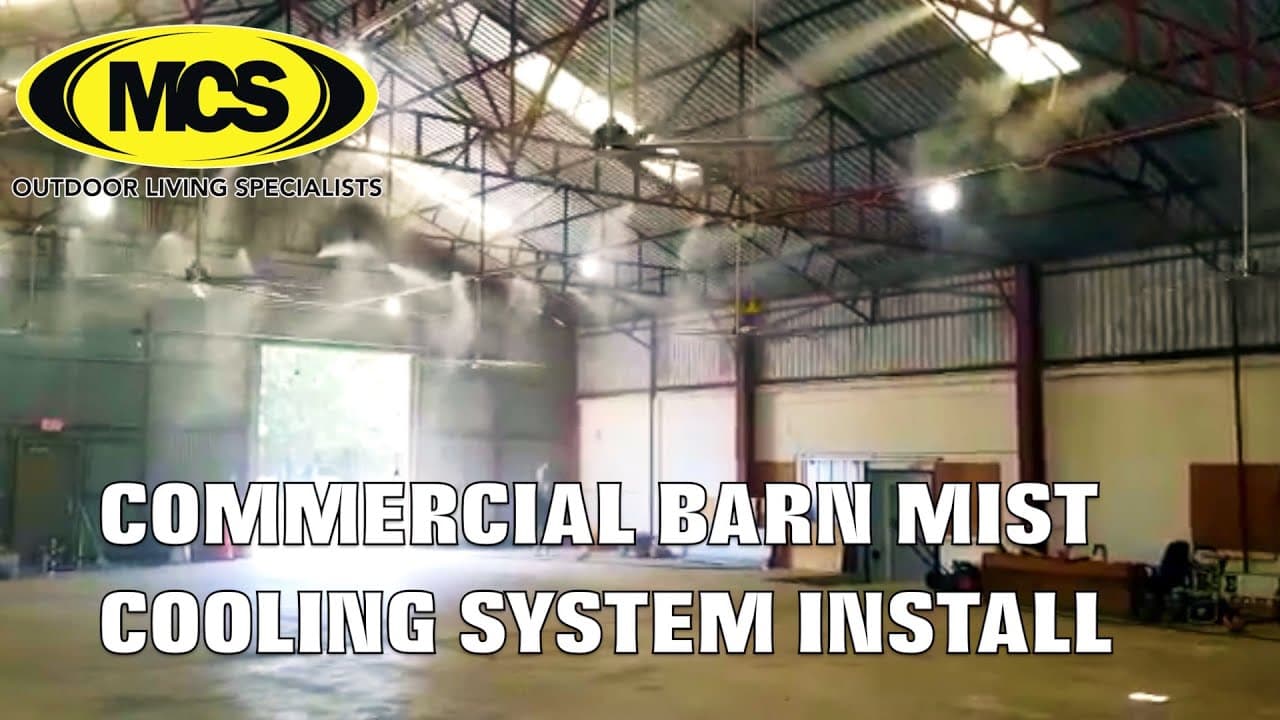 Johnson City Barn Mist Cooling Installation by MCS Austin - YouTube