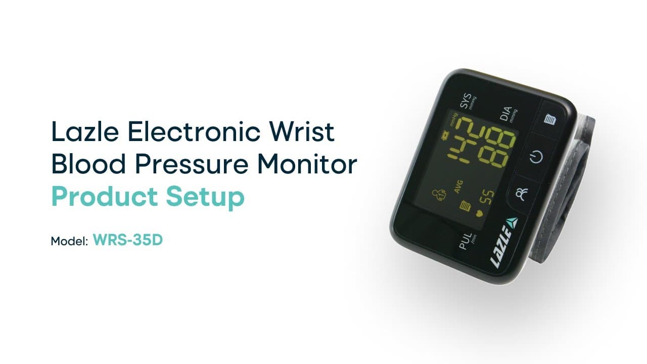 Lazle WRS-35D Electronic Wrist Blood Pressure Monitor - Product Setup ...