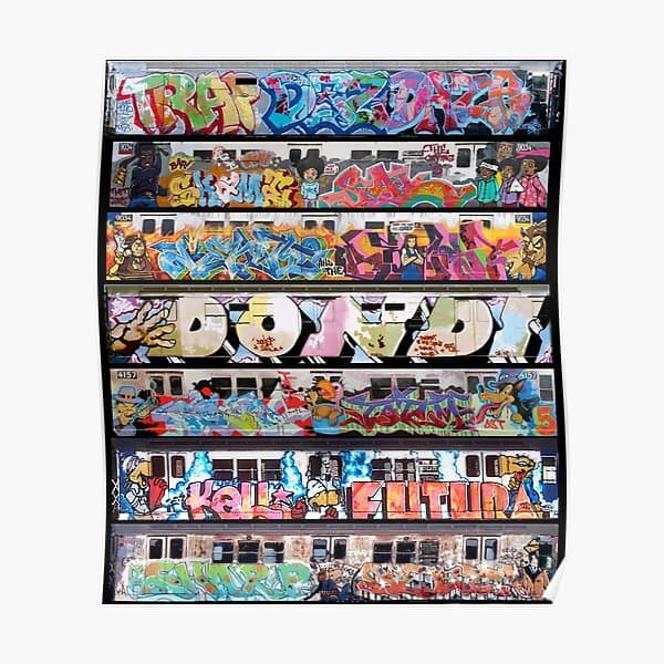 "New York Subway graffiti" Poster for Sale by K-Vandal | Redbubble