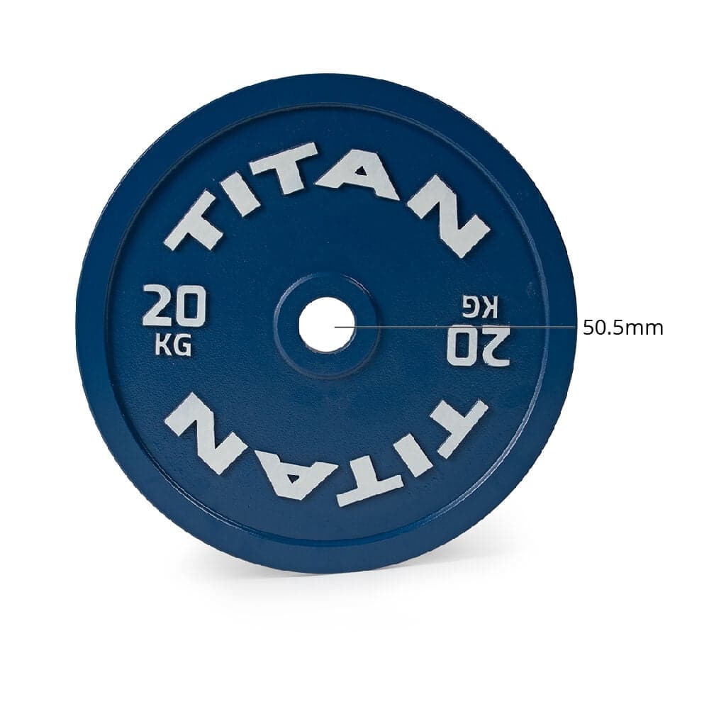 Buy Titan Fitness 159 KG Set Olympic Calibrated Steel Powerlifting ...
