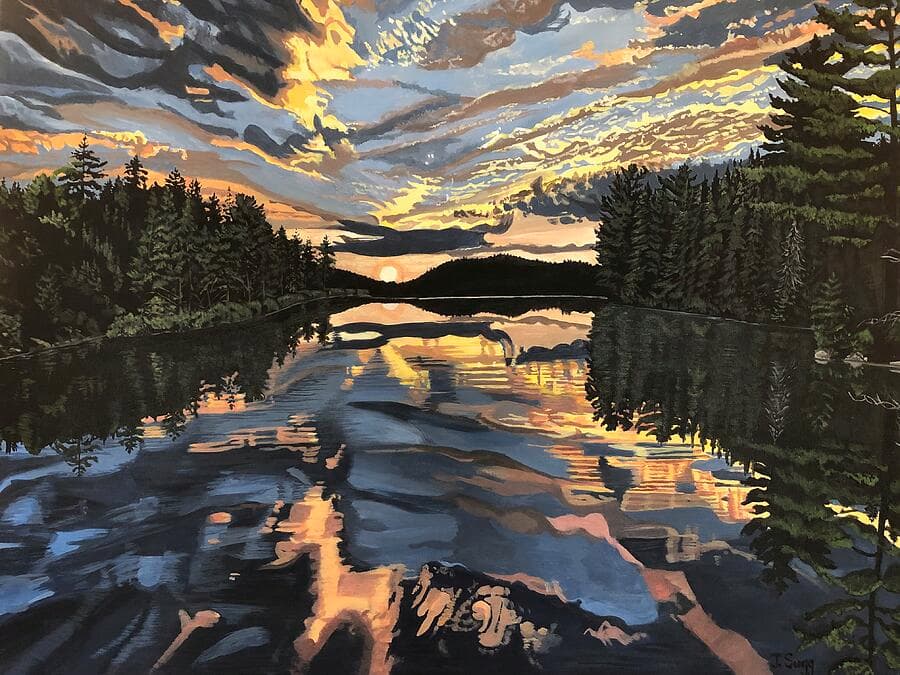 Muskoka Sunset Painting by Judy Sugg - Fine Art America