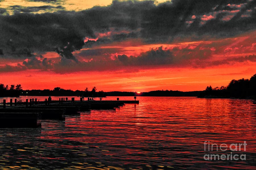 Muskoka sunset Photograph by Les Palenik - Fine Art America