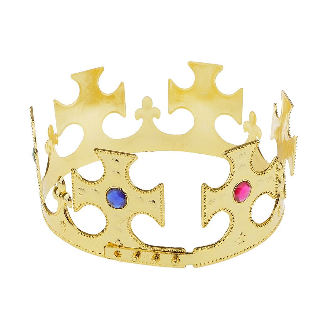 Novelty Gold Plastic Kings Queens Crown Hat Royal ... – Grandado