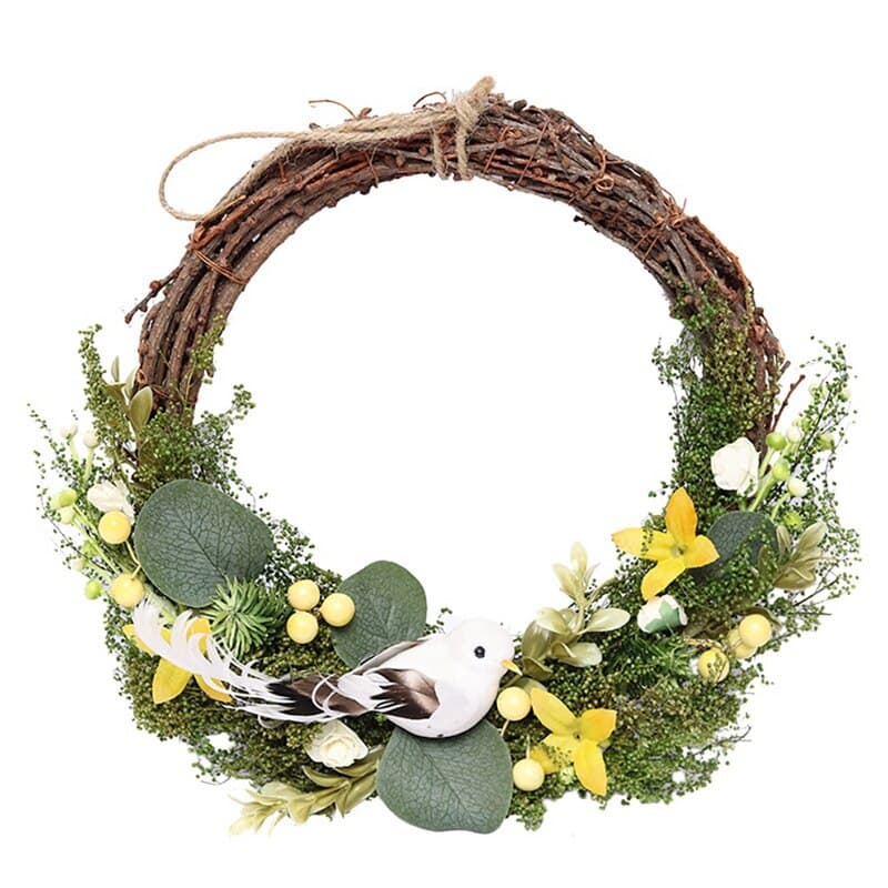 Easter Wreath Artificial Eucalyptus Small Bird Wre... – Grandado