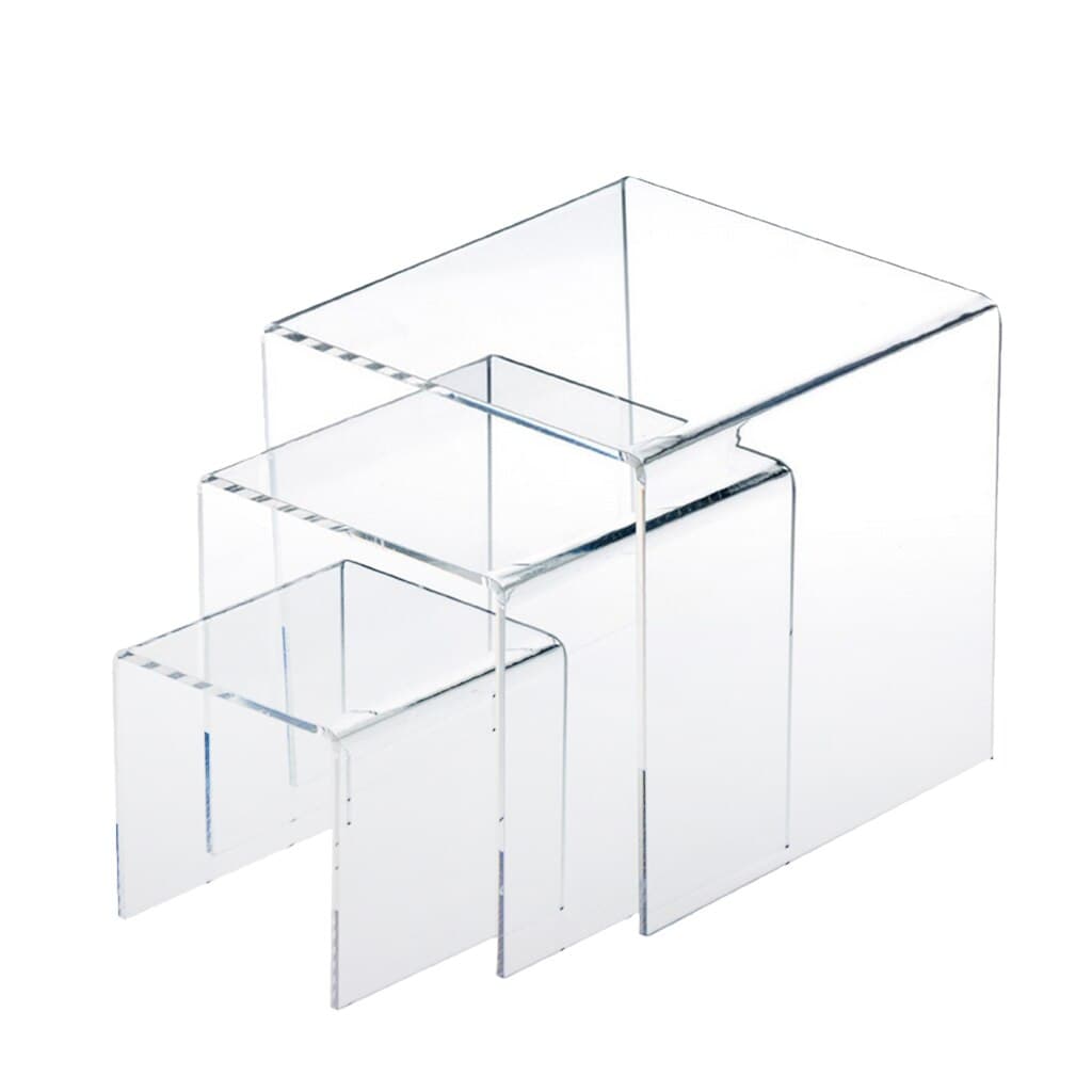 Set Of 3Pcs Clear Acrylic Display Riser Stand Jewe... – Grandado