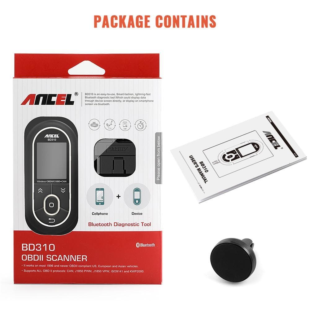 Buy Ancel BD310 OBD2 Scanner Bluetooth 3 in 1 OBD Gauge Driving On ...