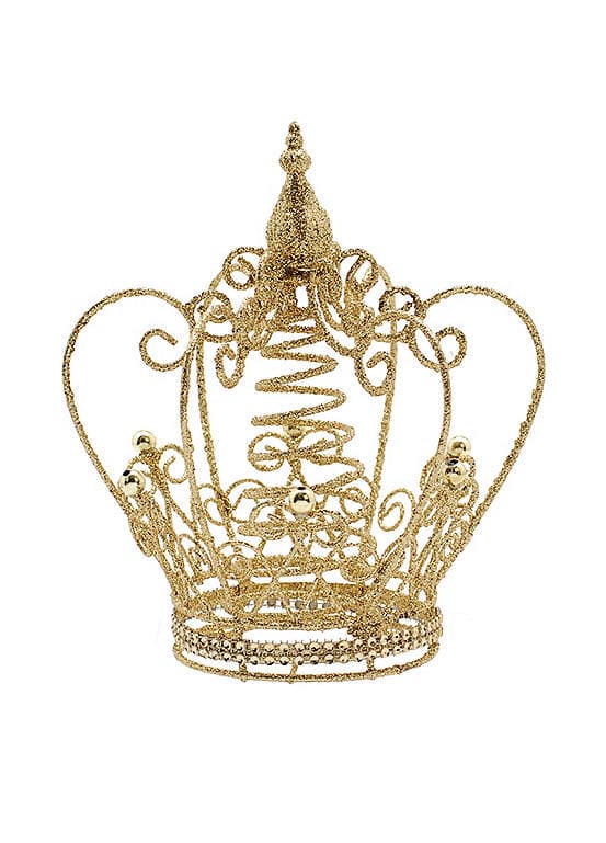 Gold Glitter Crown Tree Topper | Kaleidoscope