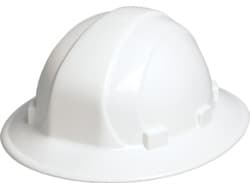 ERB Omega II Full Brim in White - ERB #19501 | CustomHardHats.com