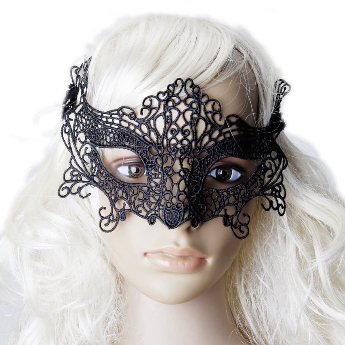 Black Lace Eye Mask Masquerade Fancy Dress Party Mask I4V7 ...